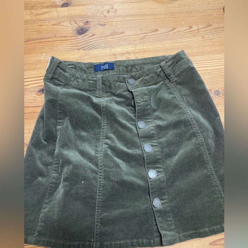 Army Green Corduroy Skirt